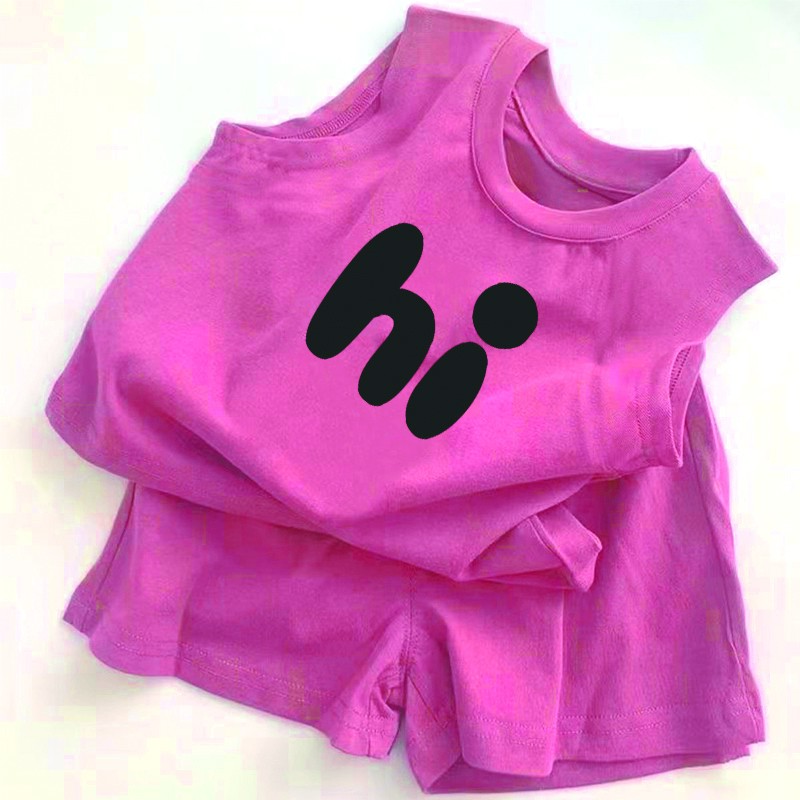 清仓夏季男童休闲纯棉无袖背心短裤套装宽松韩版儿童男士洋气潮流