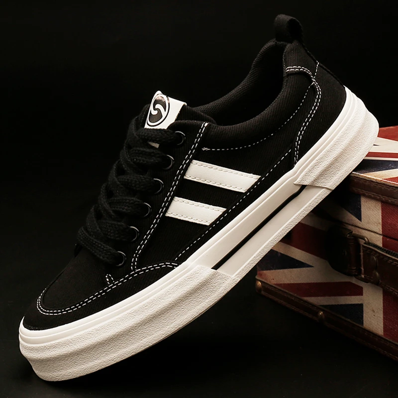 25836 男鞋经典休闲鞋百搭帆布鞋秋季新款时尚板鞋男士韩版潮鞋