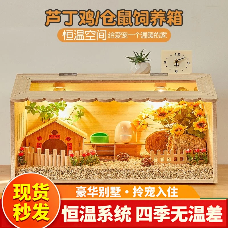 芦丁鸡宠物饲养箱家用全套造景专用小屋卢丁鸡养箱笼子育雏恒温