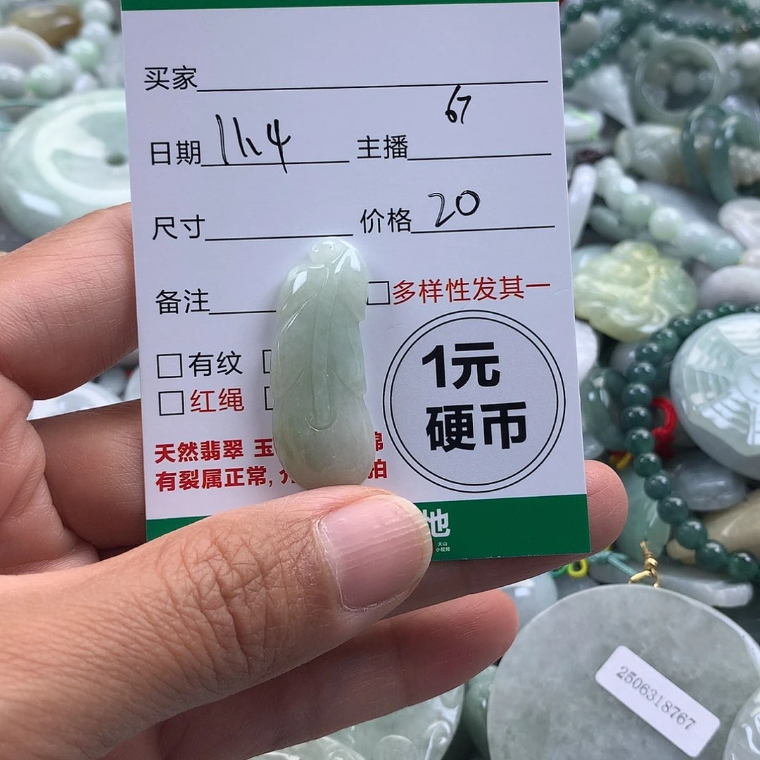翡翠未镶嵌吊坠(不含链)