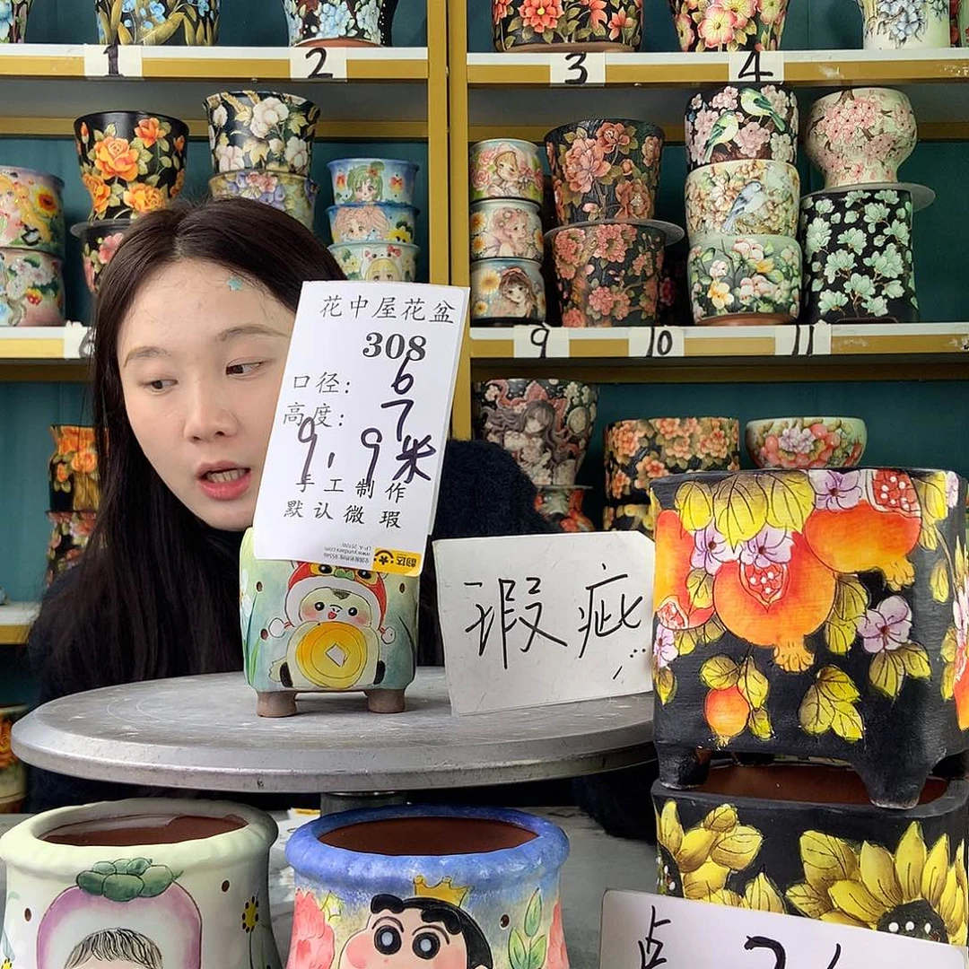 陶景德镇手工花盆308