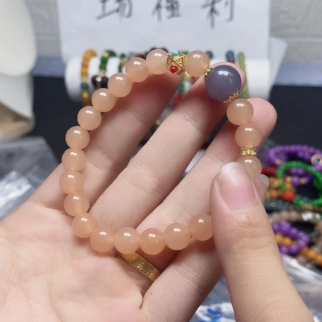未镶嵌耳钉玛瑙/玉髓手链处理