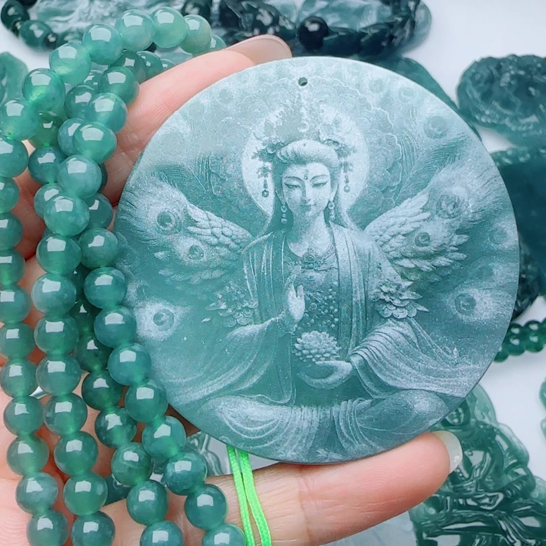 颈饰未镶嵌翡翠多样性发货天然的A货翡翠
