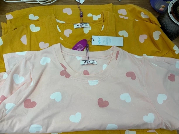 玉康2025夏天纯棉睡裙桃心可爱薄款