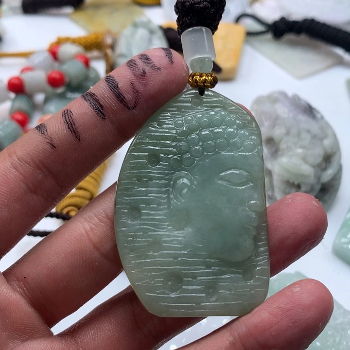 颈饰未镶嵌翡翠保真天然a货翡翠
