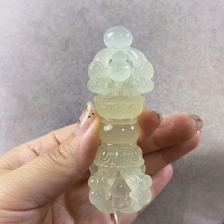 岫玉未镶嵌手把件