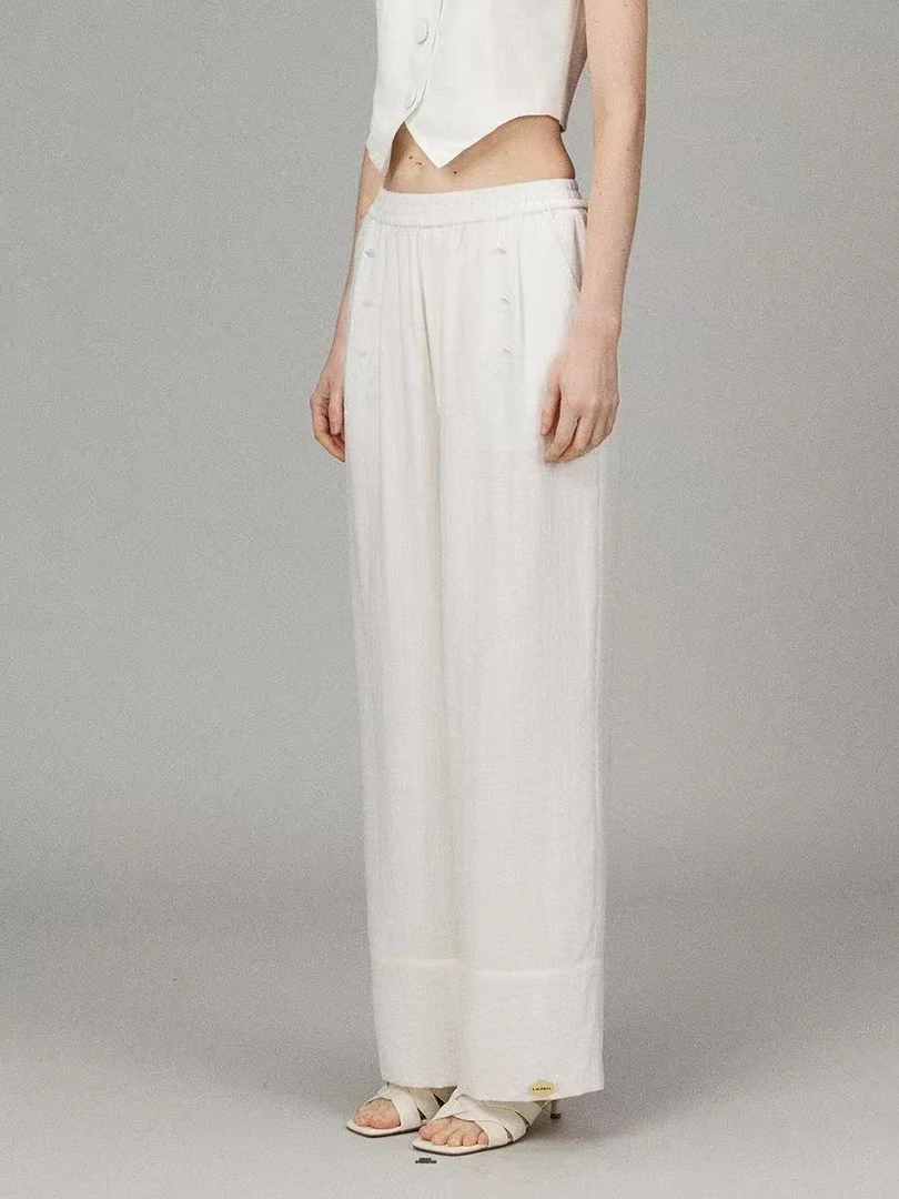 【ZS推荐】LACERTA 老钱风休闲时尚阔腿长裤LWT01EE02