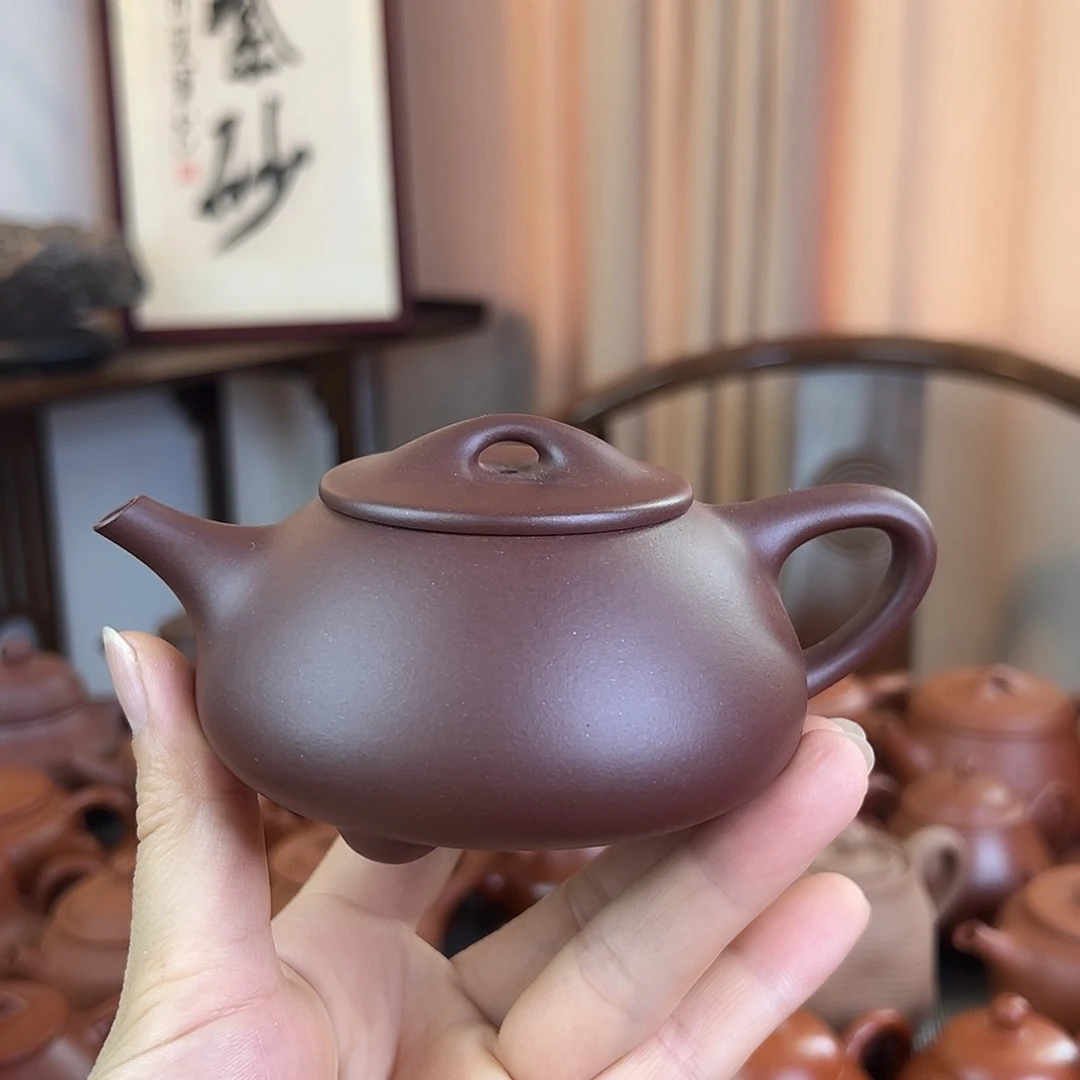 茶壶紫砂精品原矿石瓢 紫泥 180cc