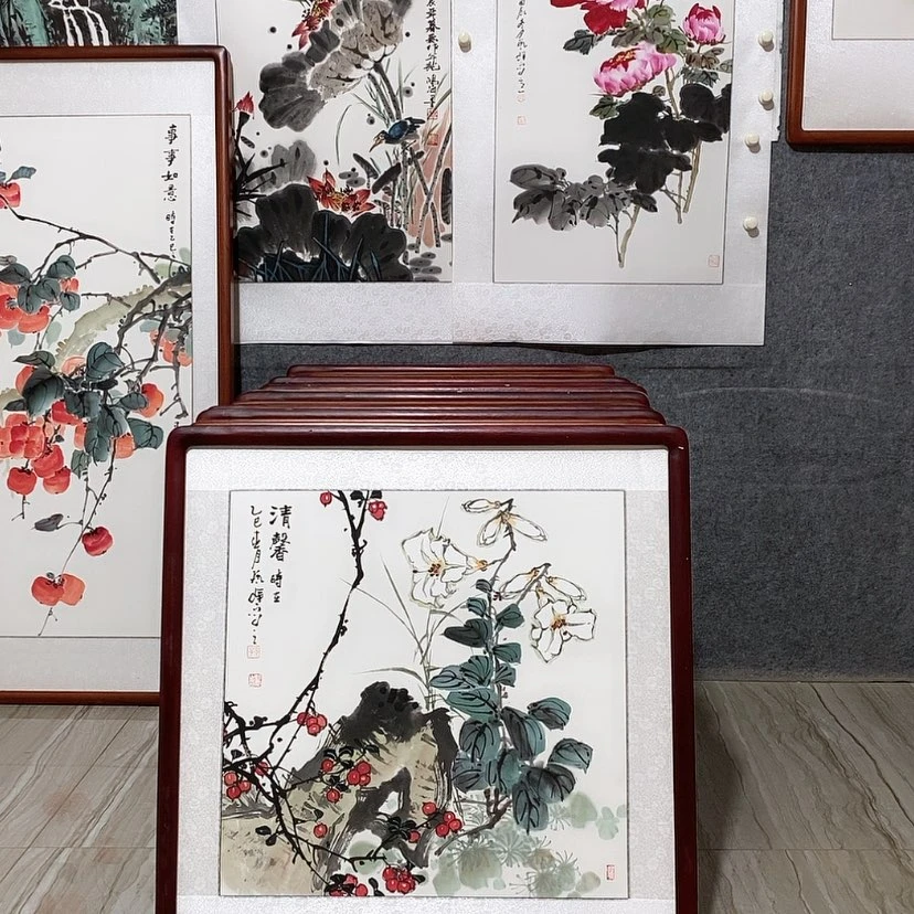 【闪购商品】国画书画作品带框63×63厘米