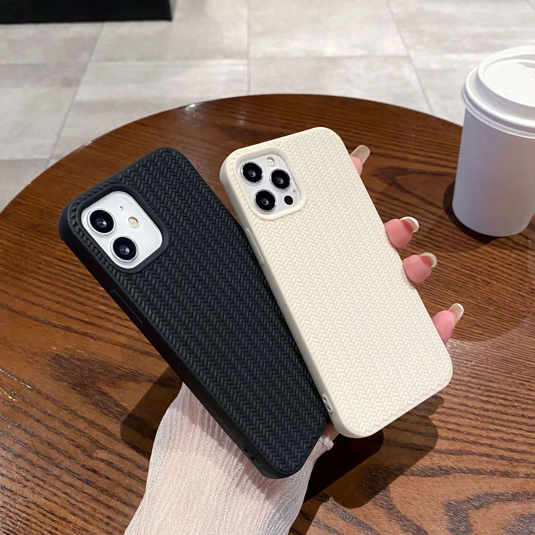 【新店福利】编织纹适用iphone16高级感13防摔12大孔14商务简约xr苹