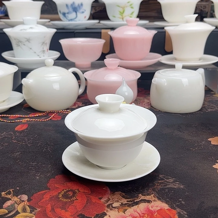 德化茶具盖碗茶壶茶杯