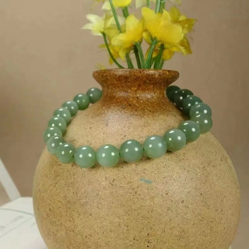 和田玉碧玉粉青10mm多样性发货拍一发一