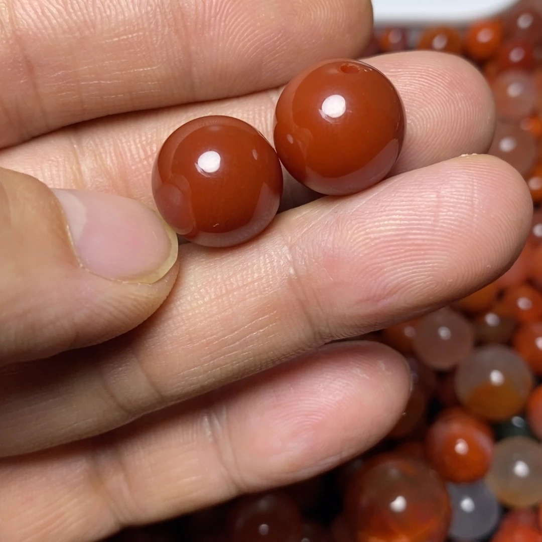 未镶嵌299号圆珠两个南红玛瑙