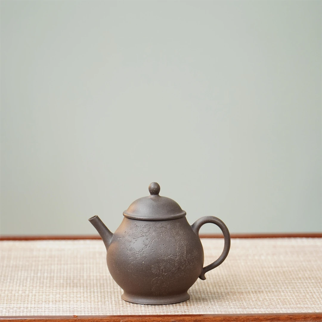 一壶堂甄选·高潘壶紫砂壶原矿青灰段110cc参考容量宜兴手工