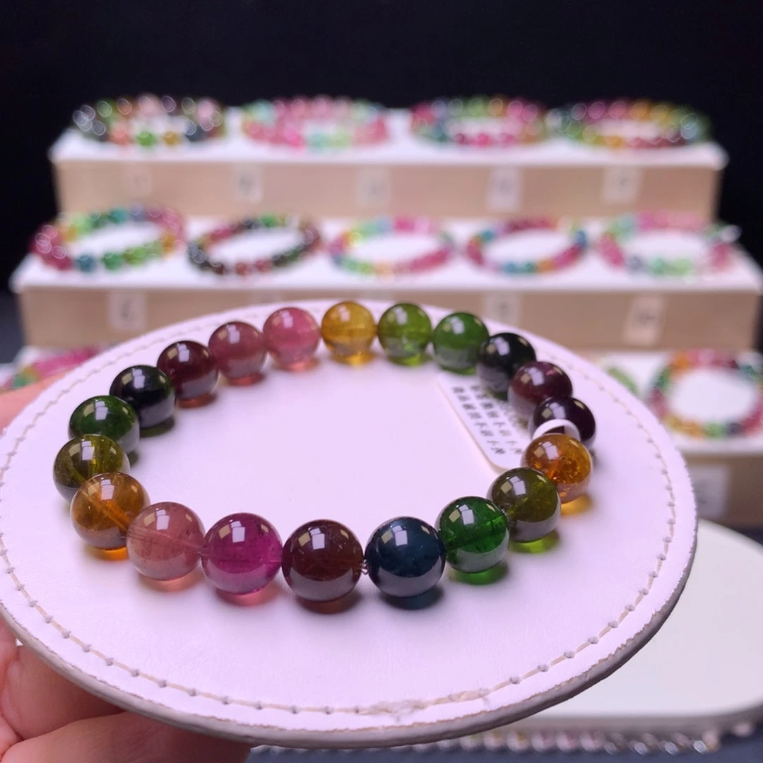 未镶嵌手链碧玺黑糖