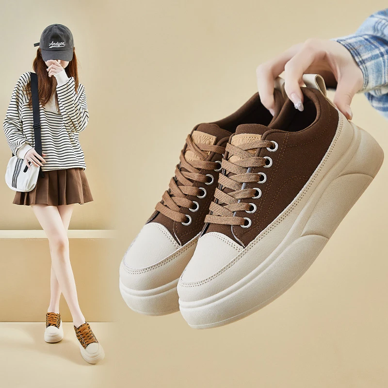 2025春季小白鞋新款韩版ins女学生厚底增高运动板鞋休闲街拍不错