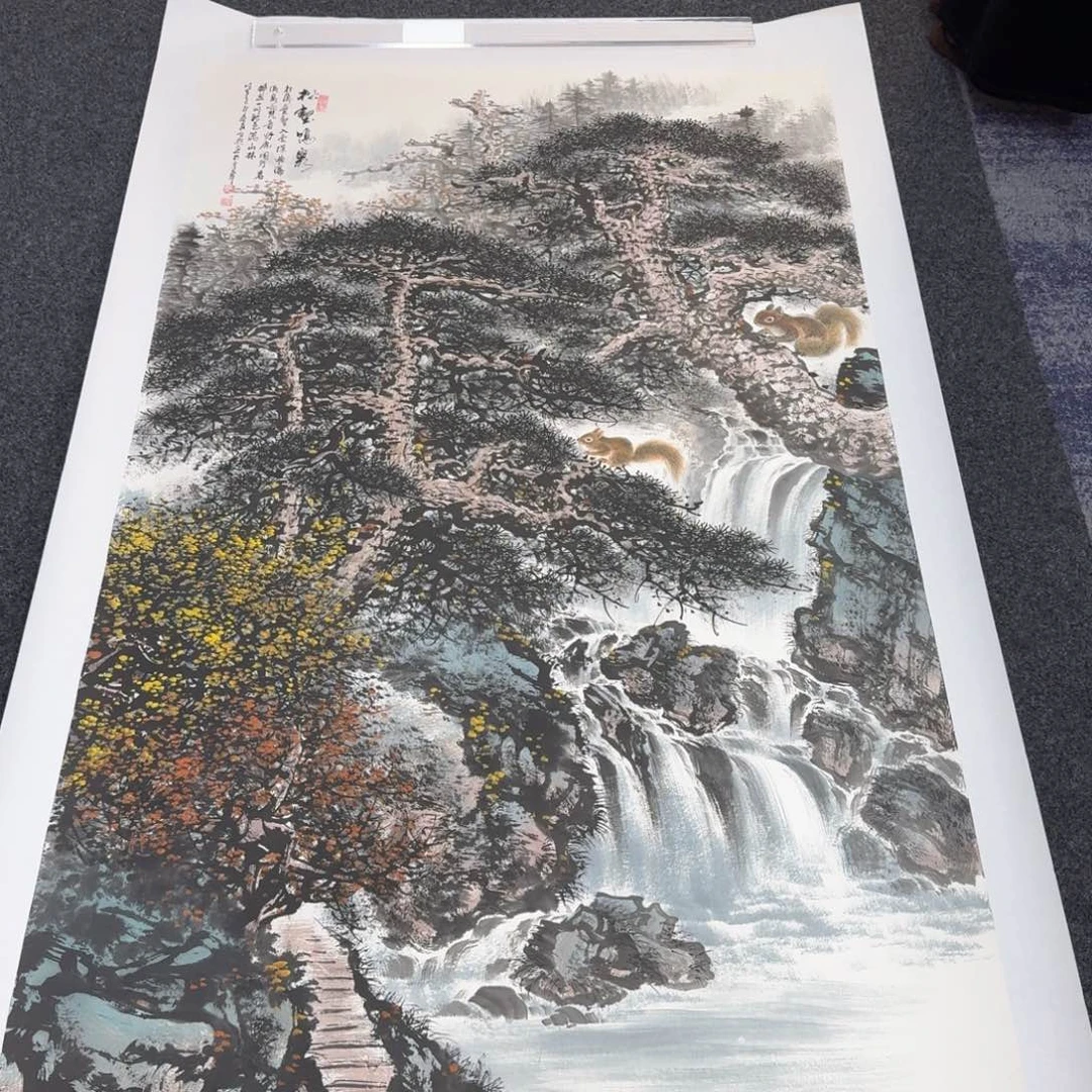 国画纯手绘山水花鸟作品