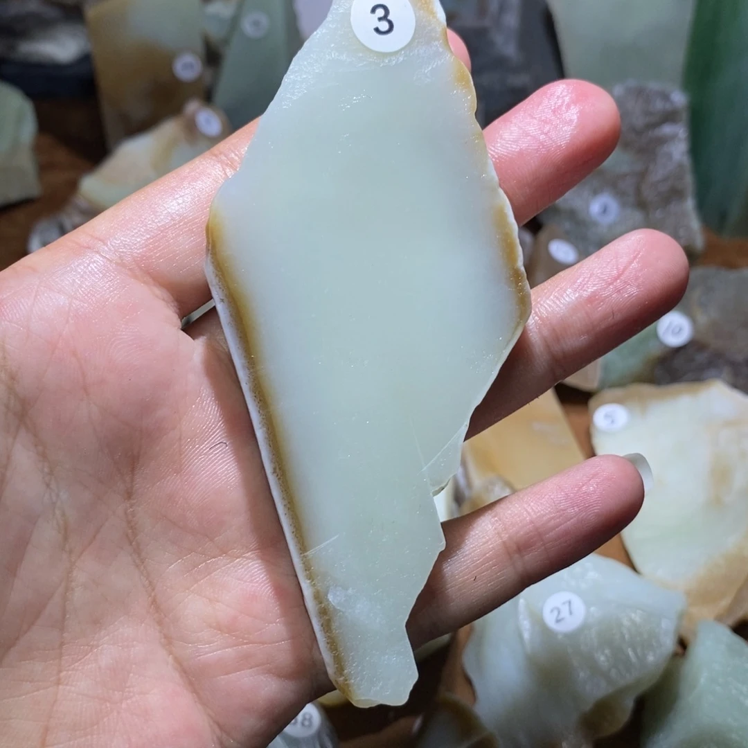 未镶嵌和田玉珠宝半成品胖***面