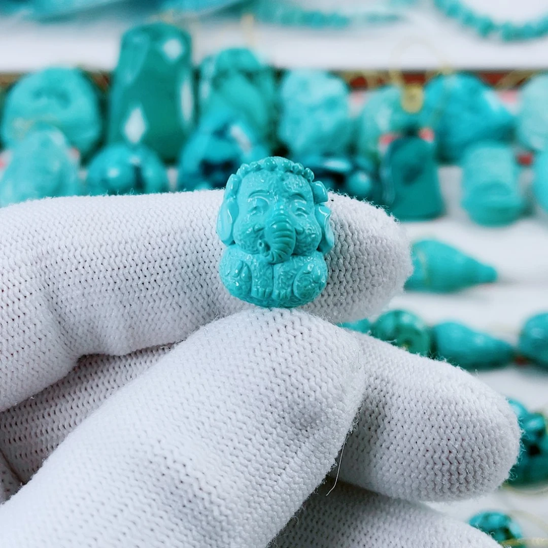 绿松石未镶嵌车挂