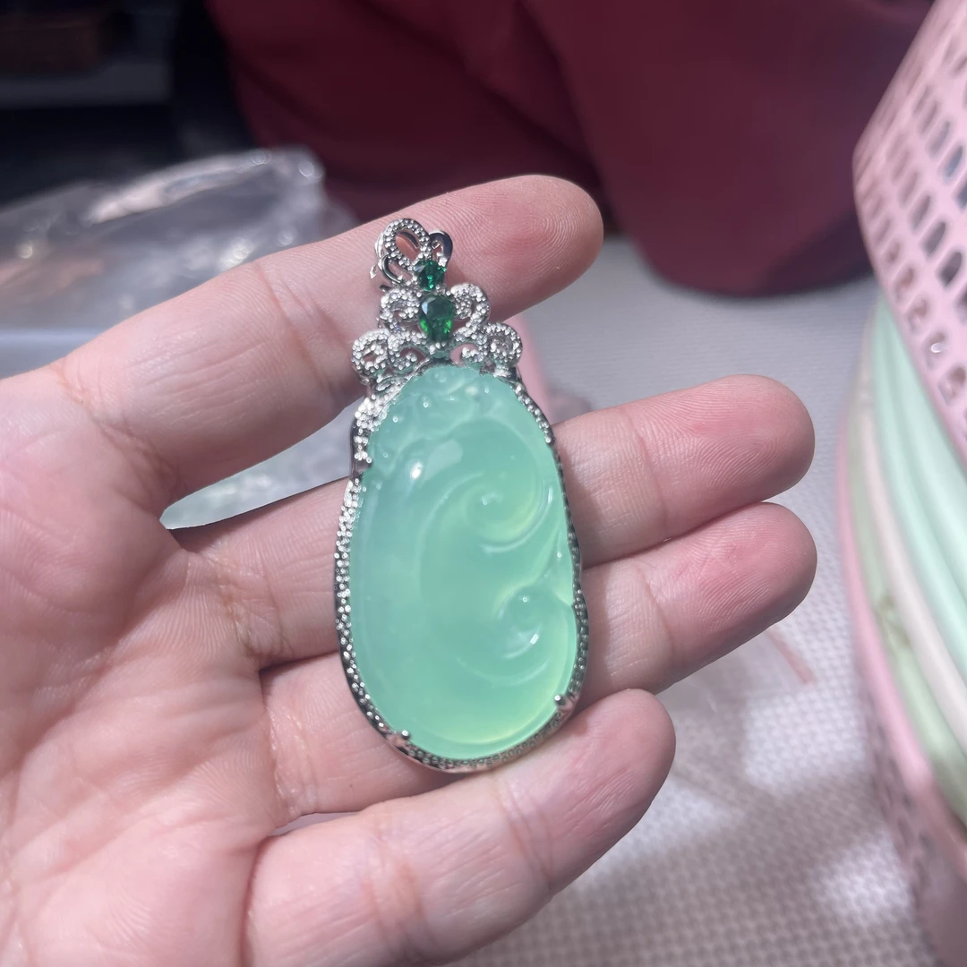 D55 晴水如意镶嵌吊坠