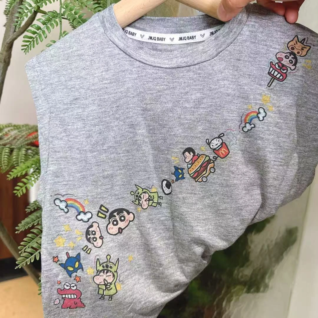 【入伏必备 25990】三伏天夏季花纱儿童卡通印花高弹无袖圆领背心