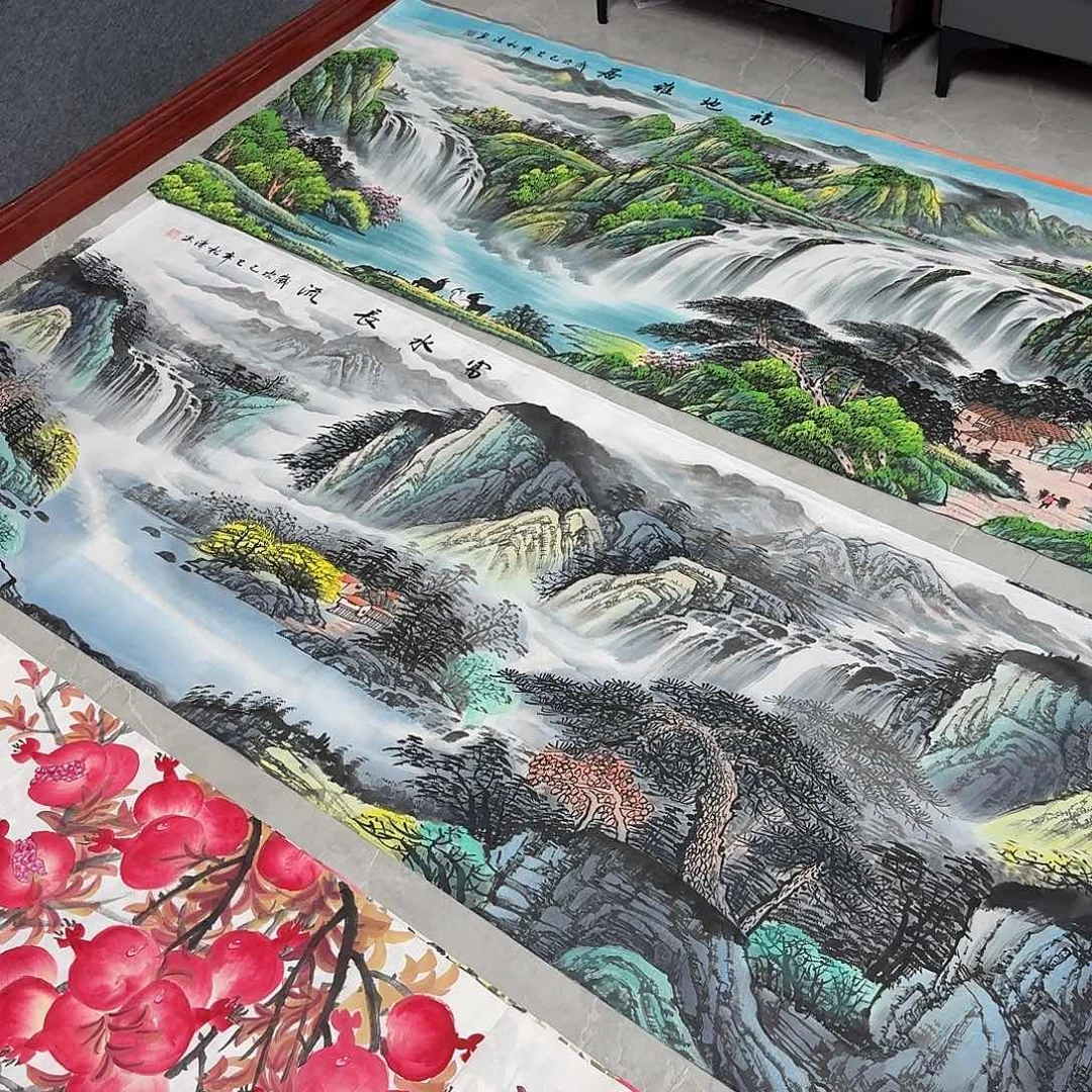 国画尺寸70X180纯手绘作品