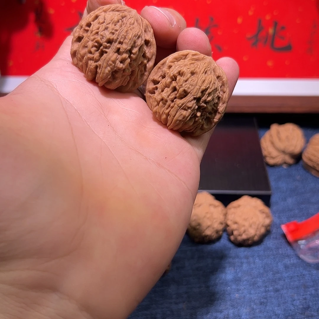 吊坠文玩核桃37全品四座楼一对