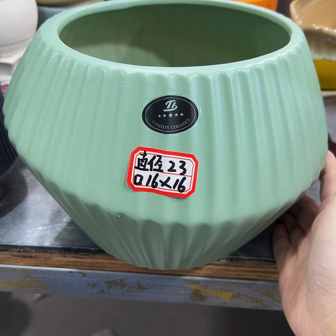 外贸尾单陶瓷花盆凑10米包邮