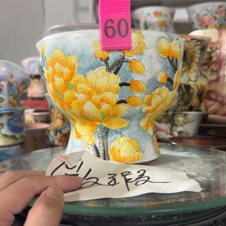 景德镇手绘花盆满38包邮偏远地区除外