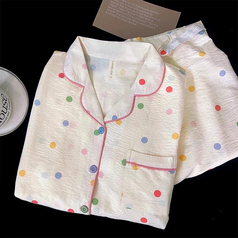 M【带胸垫-云朵棉皱布】A类月子服春夏薄款产后孕妇哺乳衣宽松睡衣