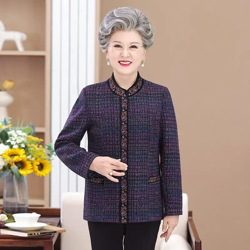 11138-中老年人女秋冬外套妈妈春秋上衣老太太衣服唐装[A5-2-1]