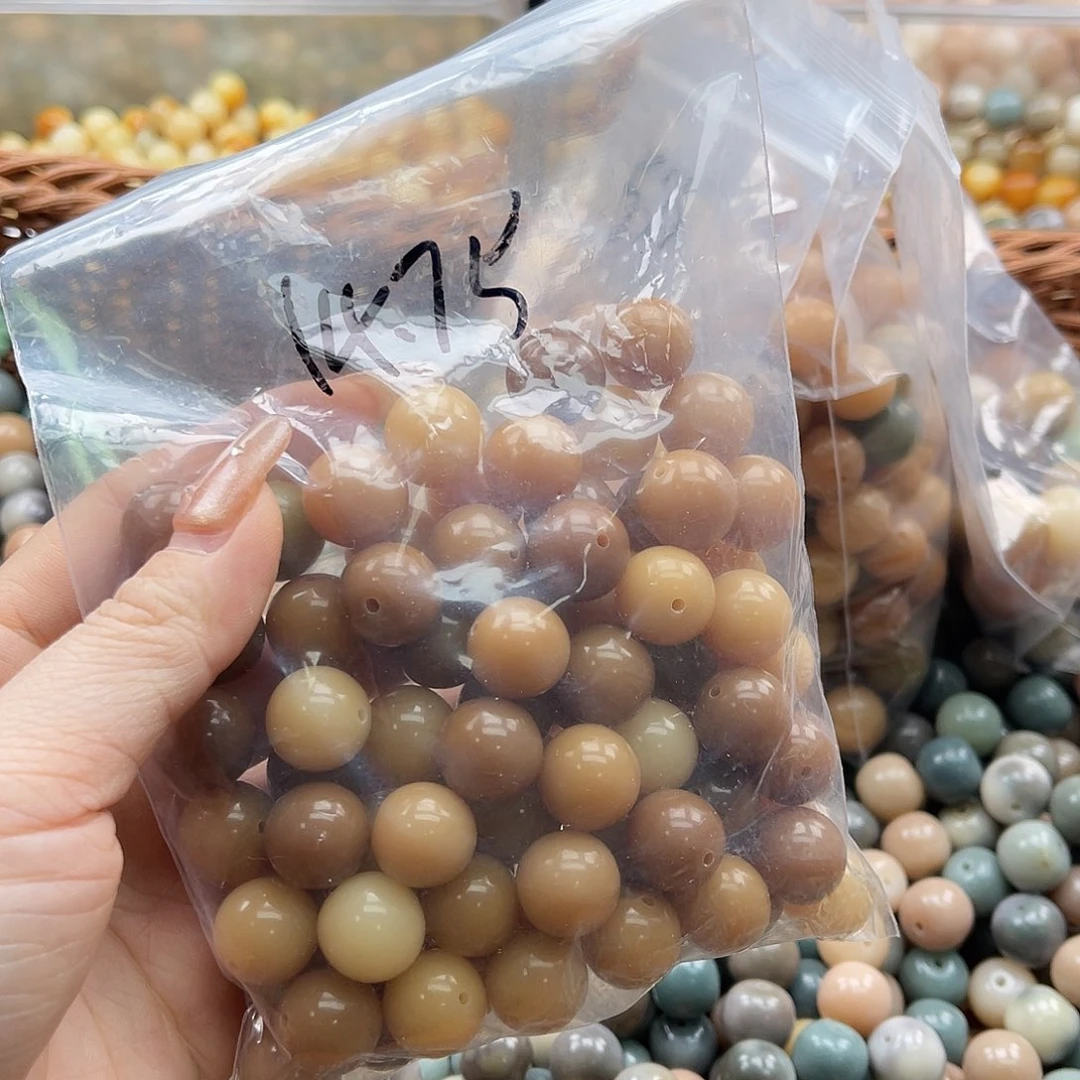 白玉菩提吊坠工***队aaaa14mm/60颗