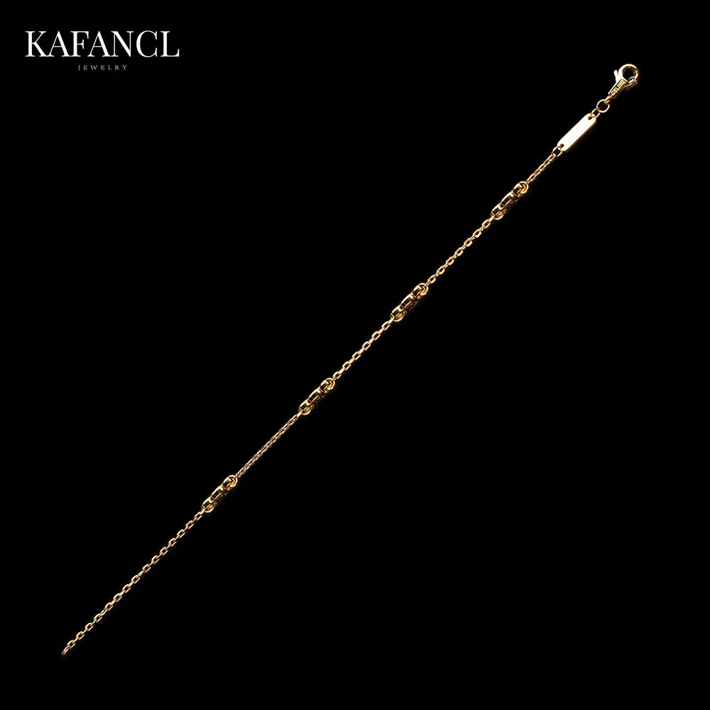 红楼 925银 镀K金 胜利之门单层手链 ZF-C12