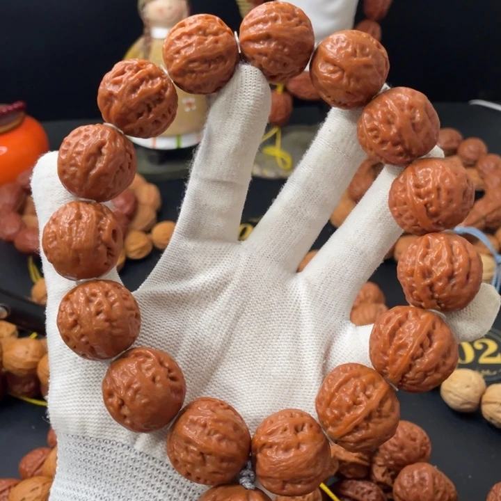 随***去手串文玩核桃粗筋八棱