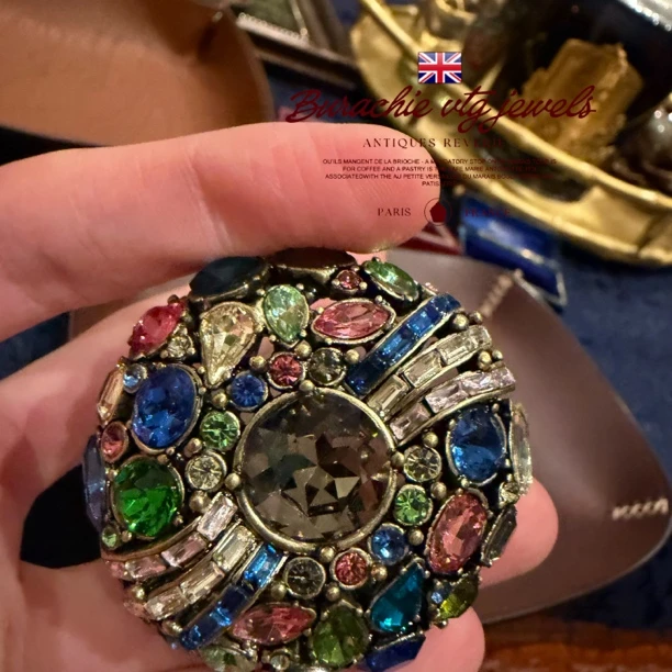 铜合金仿水晶胸针 【2039】FancyJewelry色彩斑斓大克拉满镶嵌