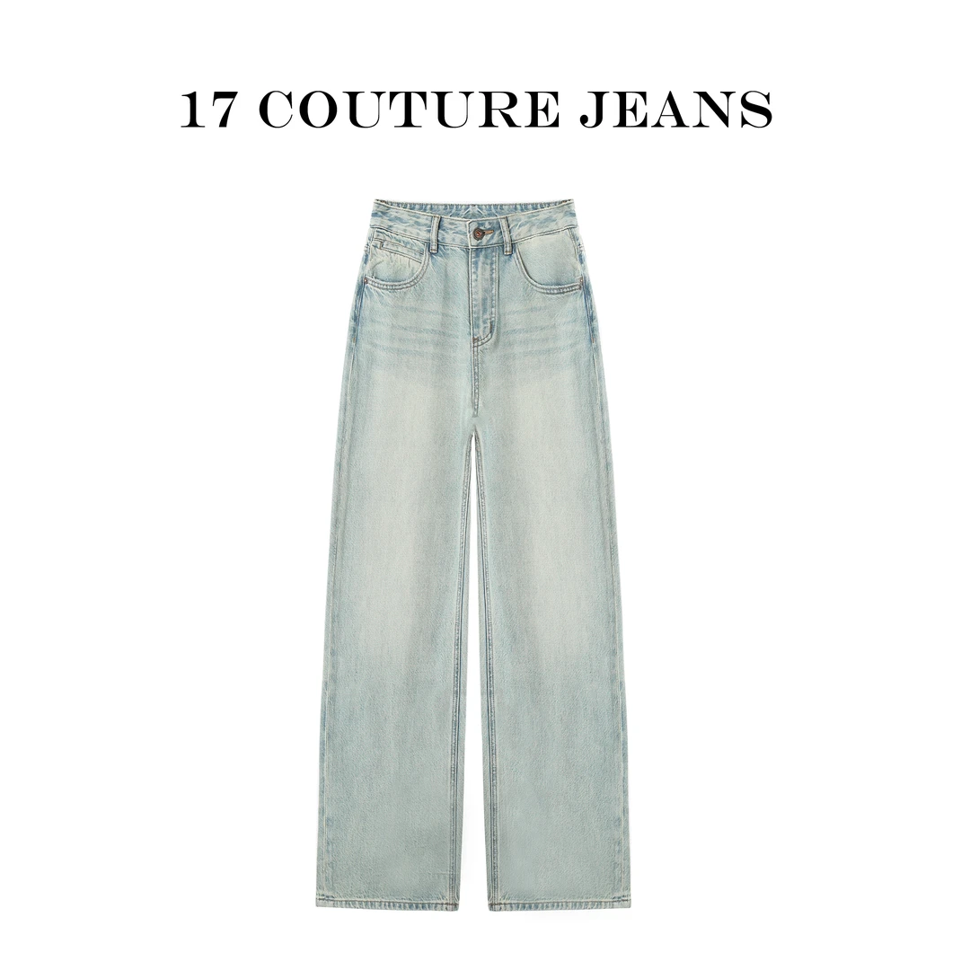 17 JEANS新爆款！韩系慵懒风显瘦百搭出街必备牛仔裤高腰C8611