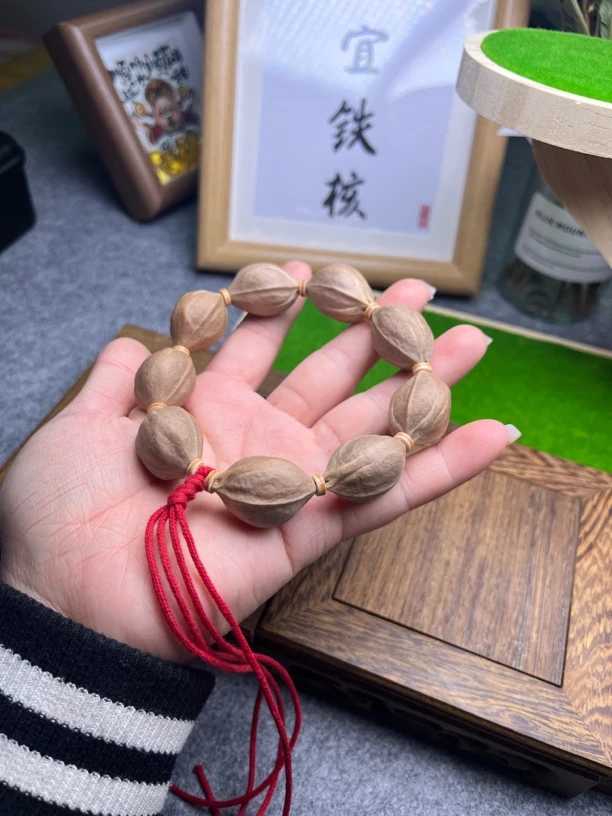 梅林铁核原生态19*27三花鲨鱼背梅林铁核素串橄榄核素串