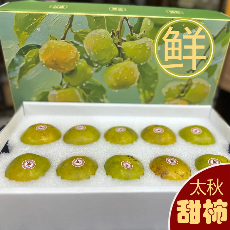 浙江正宗太秋脆柿太秋甜柿脆柿太秋柿子新鲜水果当季时令礼盒装