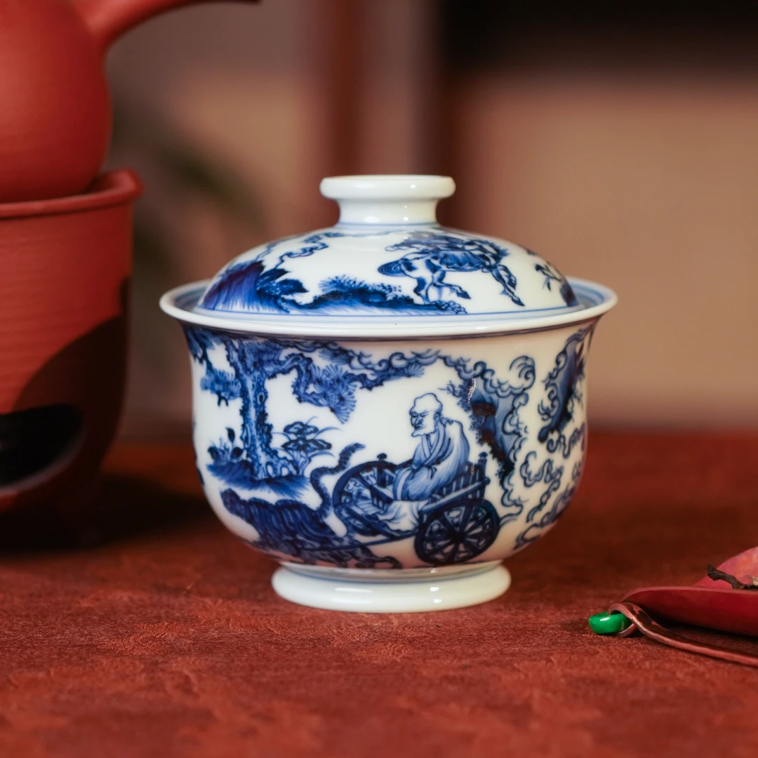 刘建锋窑  鬼谷子盖碗 茶瓷喝茶品茗饮茶主人杯手工 LJF3069