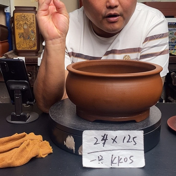 紫砂花盆货号一只KK005