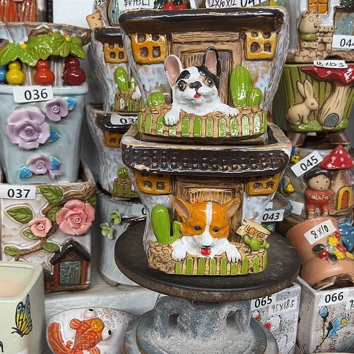 粗陶材质多肉花盆