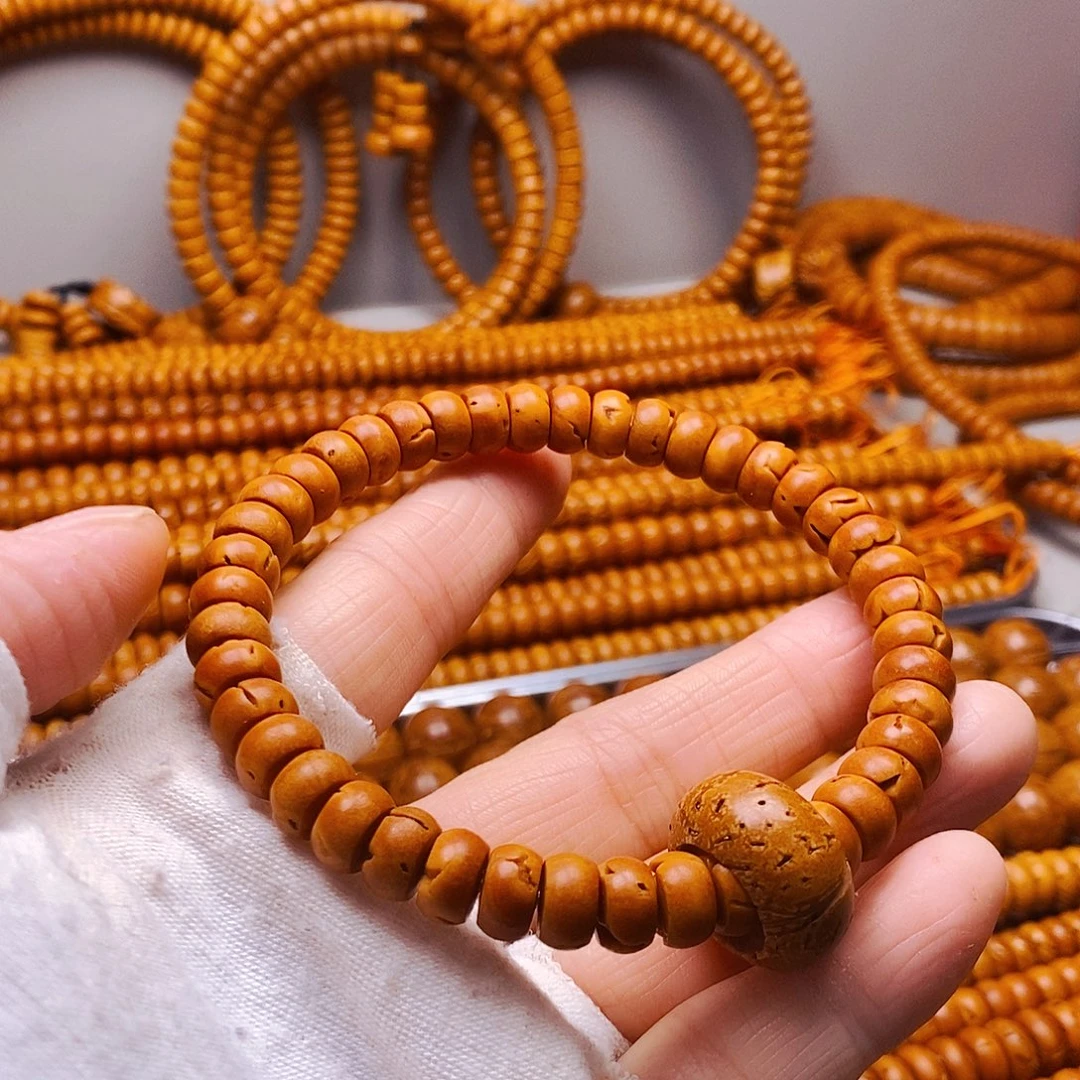 桃核吊坠5乘8龙纹手串微瑕33