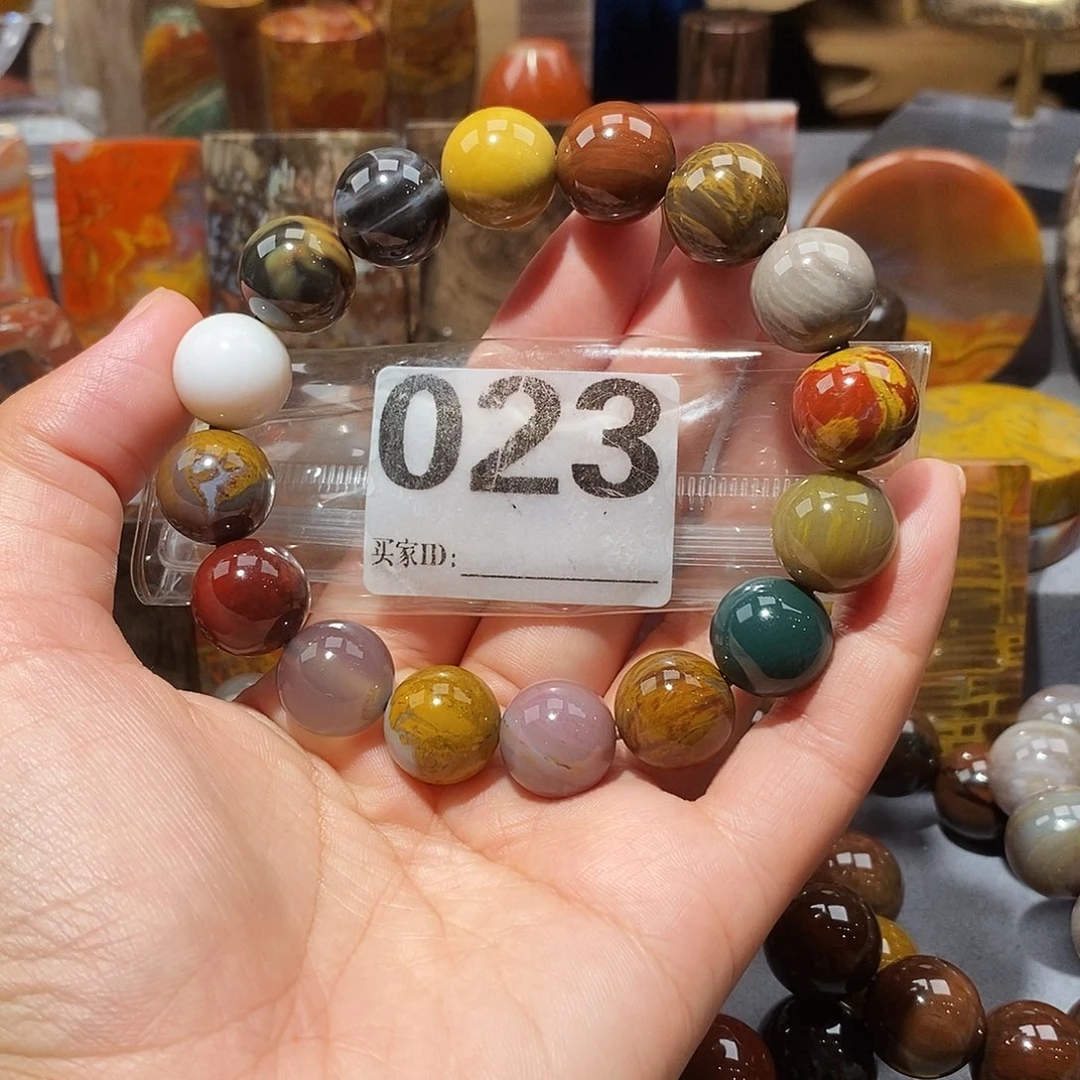 硅化玉天然北票硅化玉手串未镶嵌