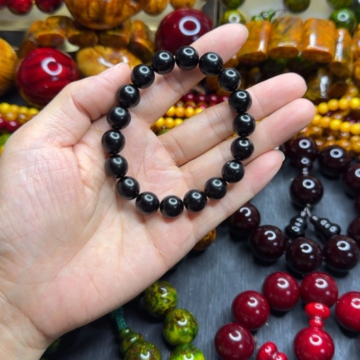 松木琥珀木文玩手串