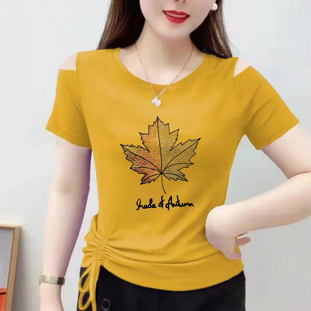 2025新款短款T恤女夏季纯欲短袖宽松正肩上衣百搭显瘦体t恤