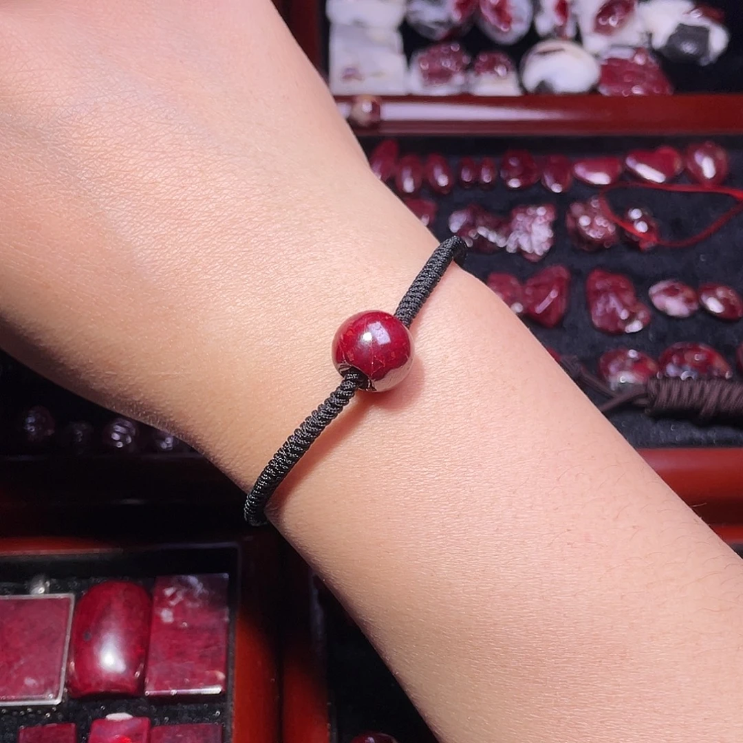 天然辰砂天然原矿珠子7.2克