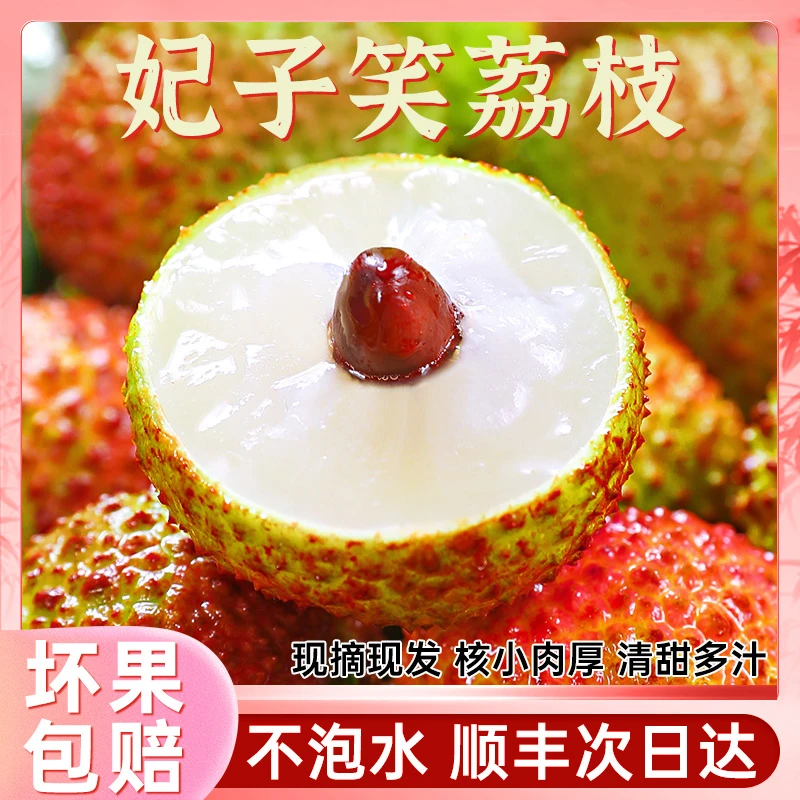 【大特价】海南妃子笑荔枝1-5斤 头茬鲜果 新鲜采摘不泡水不催熟 应季水果整箱包邮荔枝同城送荔枝同城送