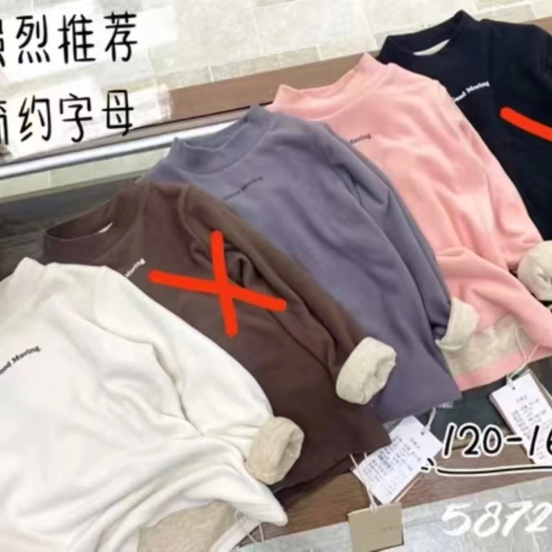 【双层】儿童半高领双层保暖打底衫58729