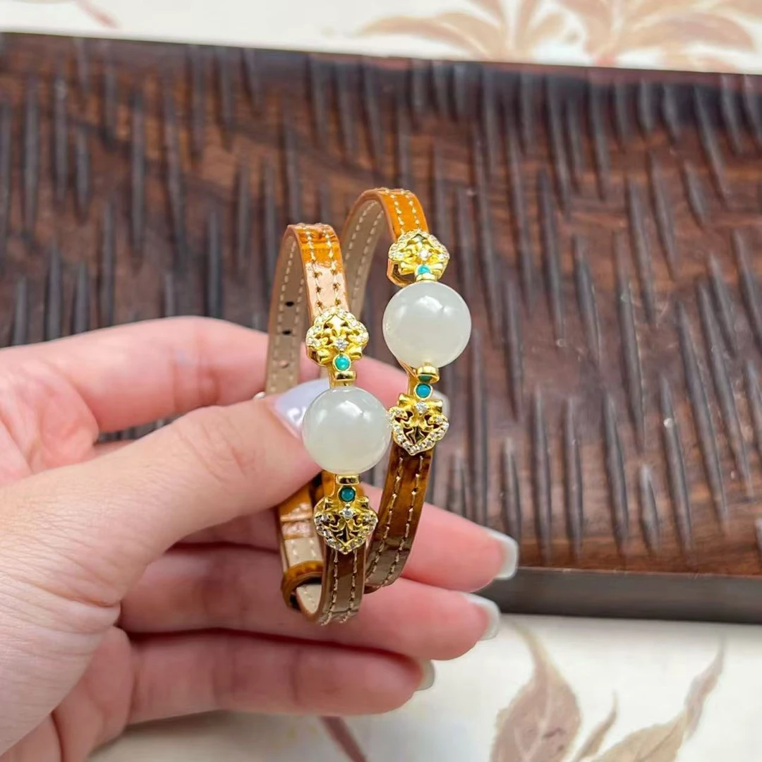 【北野珠宝】天然和田玉手表带-B237H-16多样性发一12mm