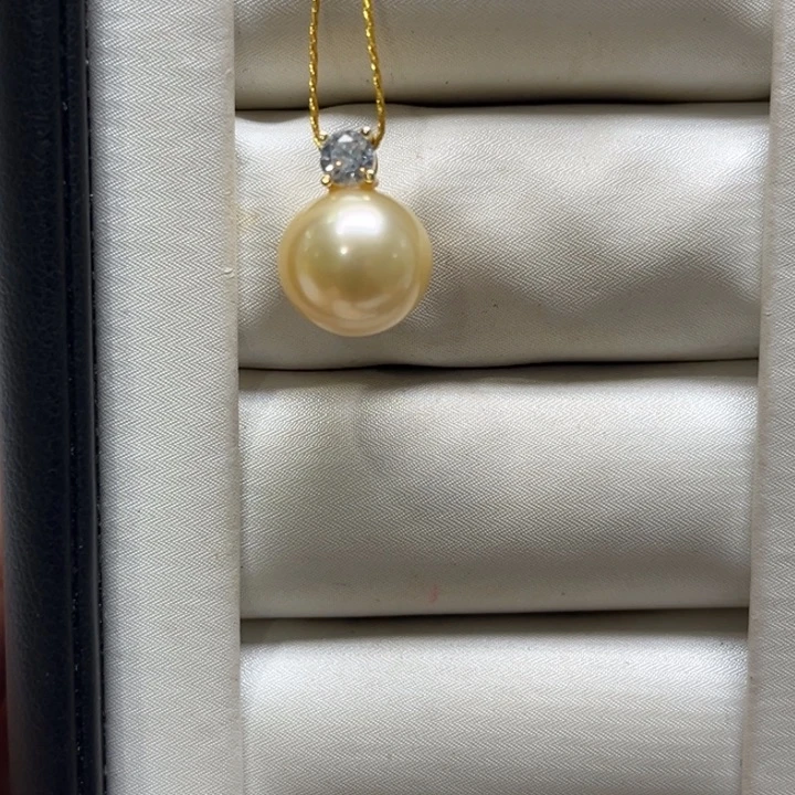 银S925镶嵌吊坠(不含链)海水珍珠11-12mm98号